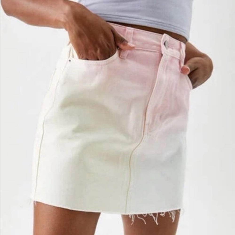 Pacsun Ombré Tie Dye High Rise Mini Skirt